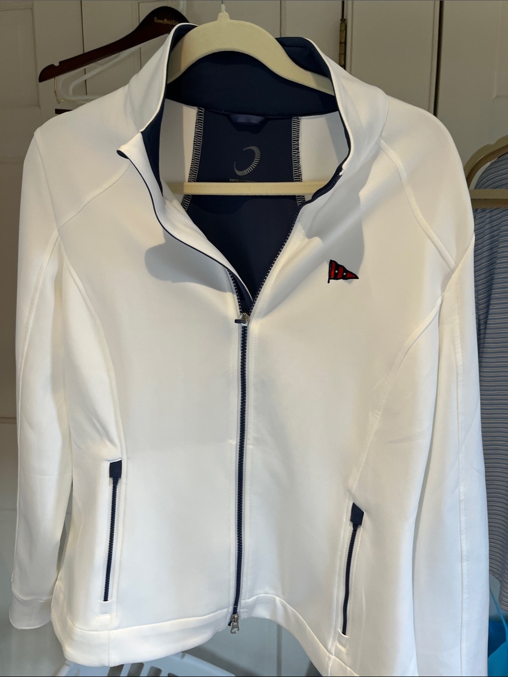 Women’s White Zip Up Nautical